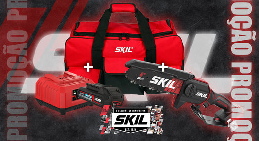 Pack Promocional SKIL - Serra de Poda + Bolsa Porta-Ferramentas + Kit Bateria e Carregador