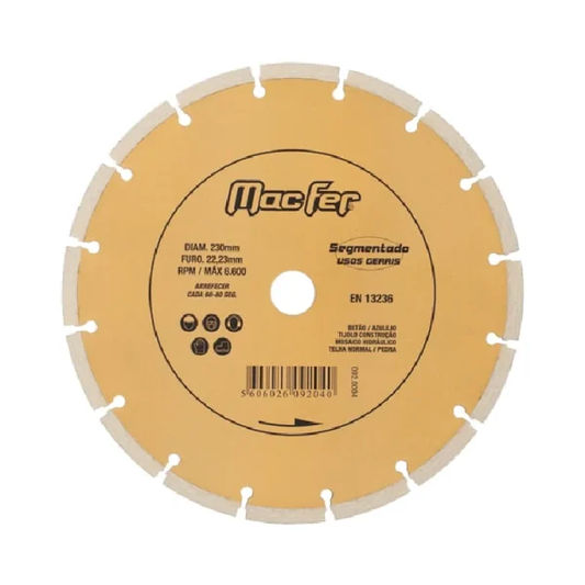Disco Diamantado Universal Segmentado Macfer 92.07